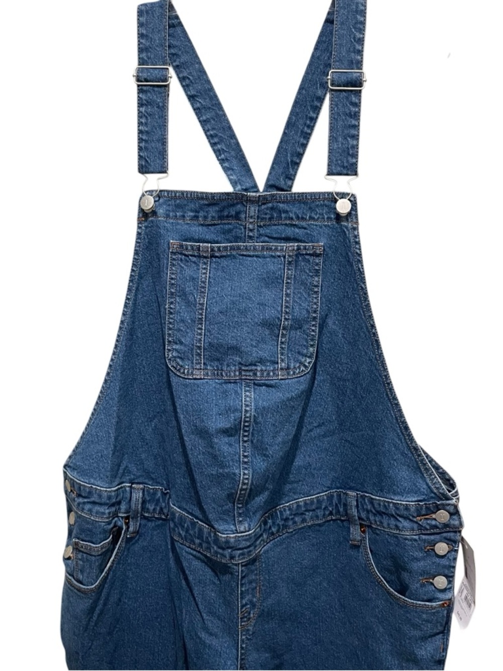 Ingrid & Isabel maternity overalls medium wash blue maternity size 14 NWT - Picture 5 of 9